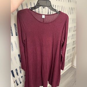 Maroon long sleeve dress small